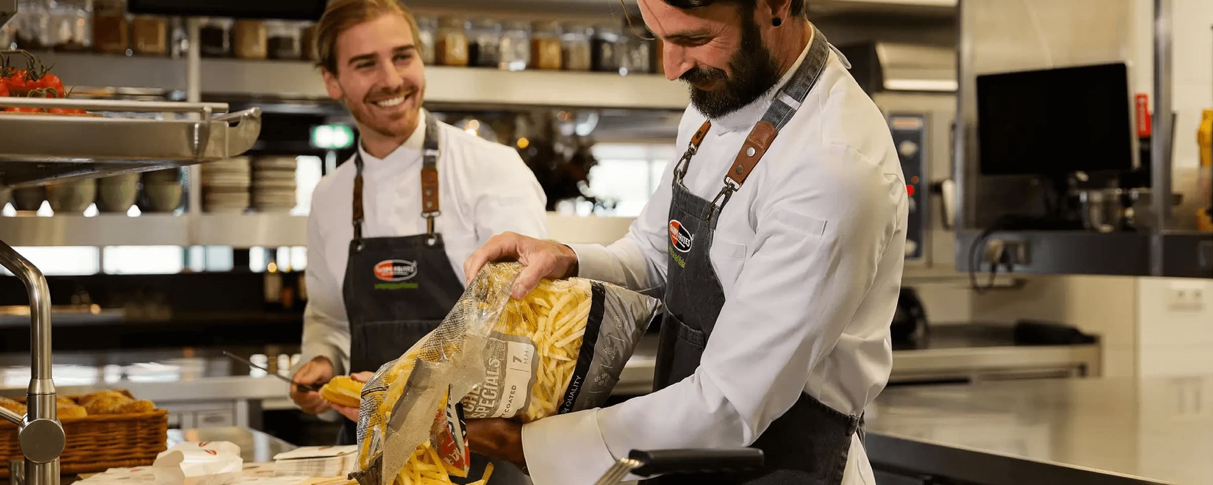 Chefs working with the Farm Frites range