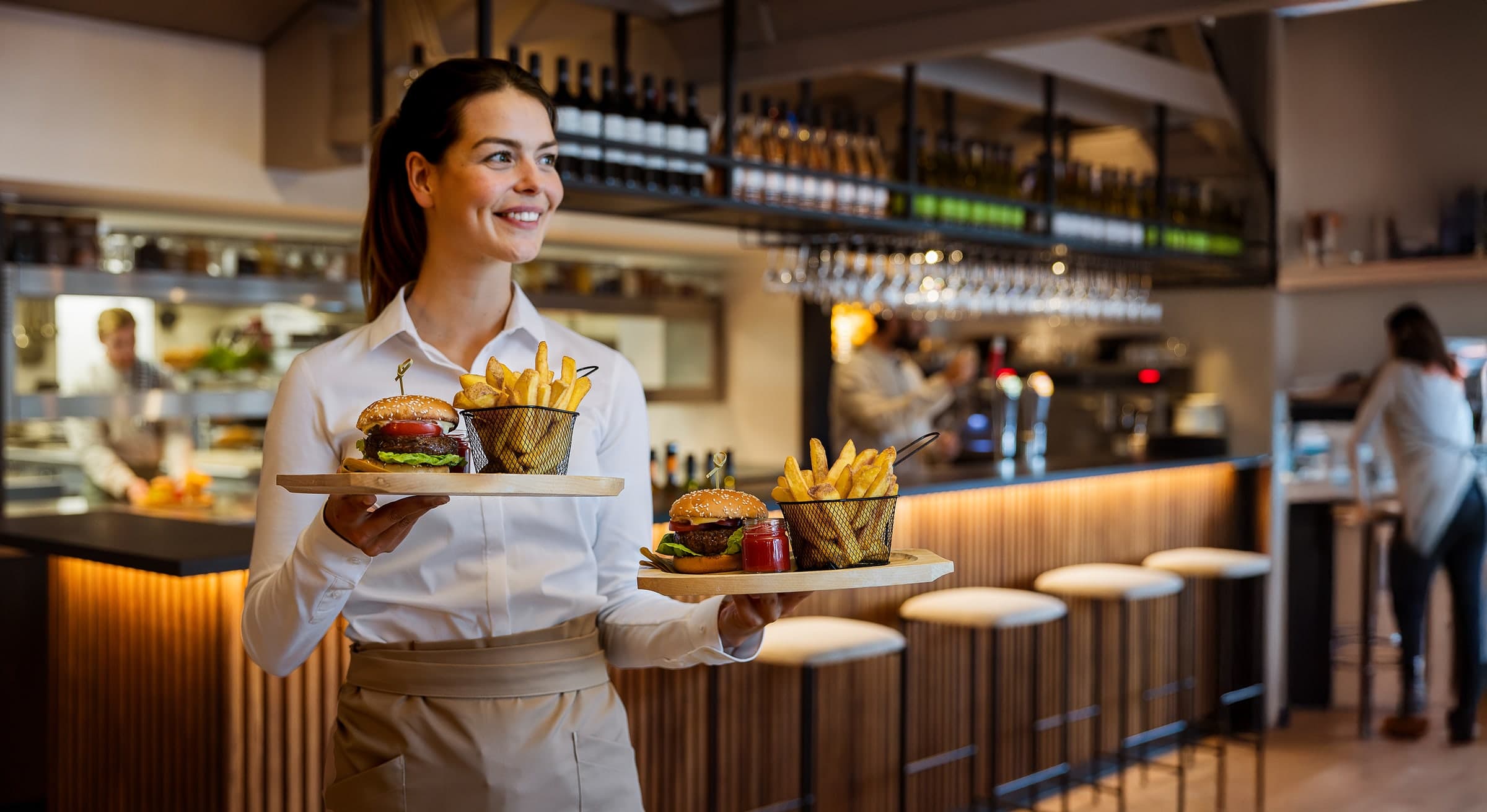 Farm Frites on the pass at a busy venue