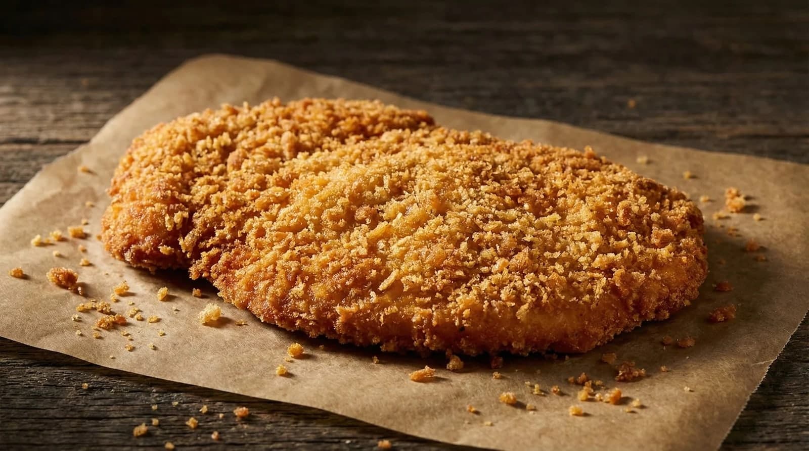 The pub schnitzel, made with G&T chicken